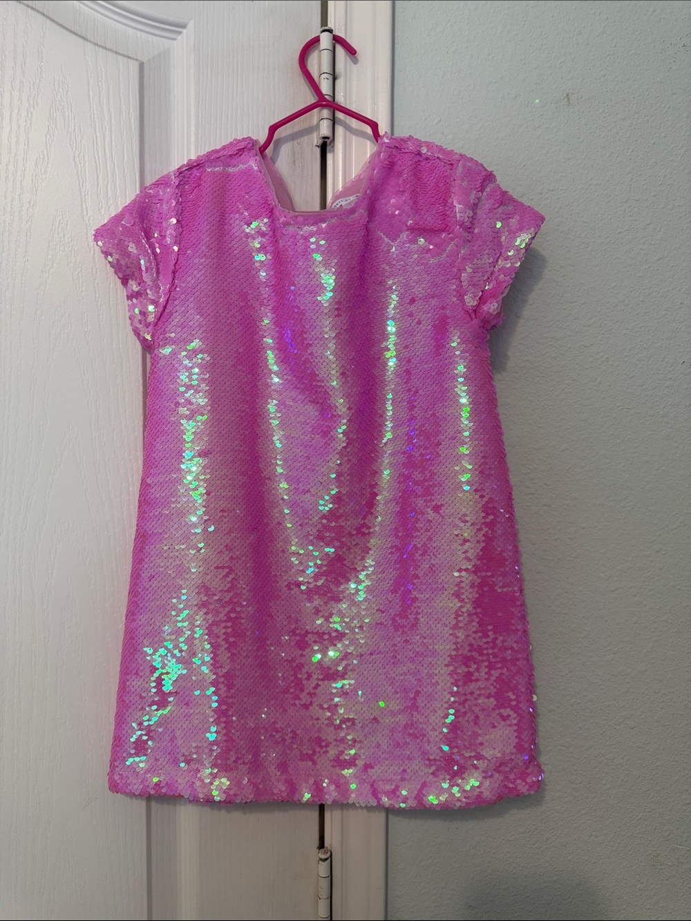 Girls Pink Sequin Formal Dress